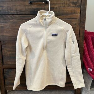 Patagonia Off-White Quarter-Zip Fleece size xs